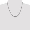 Black Bow Jewelry 2.5mm, 14k White Gold, Solid Franco Chain Necklace - 2 of 4