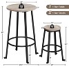 Yaheetech 3-Piece Industrial Dining Table Set with Metal Legs - 3 of 4