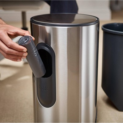 Stainless Steel 10L Slimline Pedal Trash Can with Soft-Close Lid