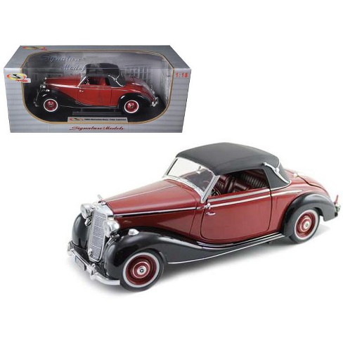 1950 Mercedes Benz 170s Cabriolet Burgundy And Black 1/18 Diecast