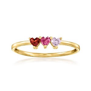 Pure Collection by Ross-Simons 1.70 ct. t.w. Multi-Gemstone Heart Ring in 14kt Yellow Gold - 1 of 4