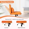 Kumasinova Criss Cross Office Chair Velvet Fabric,Wide Swivel Chair with Extra Pillow,17"-20"Adjustable Height Rolling Chair,Ergonomic Design - 2 of 4