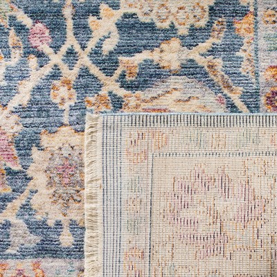 Handmade Blue Viscose Rectangular Area Rug 3' x 5'