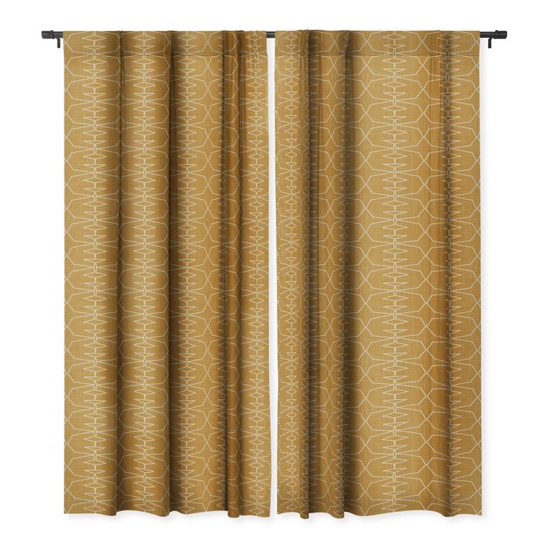 Mirimo Afromood Mustard Set of 2 Panel Blackout Window Curtain - Deny Designs, 1 of 5
