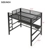 ZHUTA Gaming Loft Bed with Desk, Heavy Duty Metal Loft Bed,Space Saving Bed with Guardrails and Ladder for Adults Kids Teens - 3 of 4