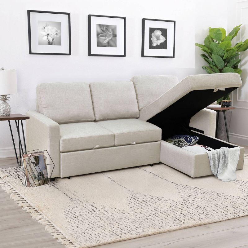 William Storage Sofa Bed Sectional Sand - Abbyson Living, 6 of 13