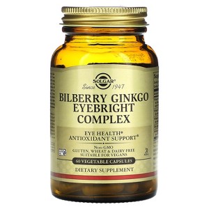 Solgar Bilberry Ginkgo Eyebright Complex, 60 Vegetable Capsules - 1 of 4