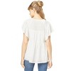 Women's Flutter Sleeve Eyelet Top - entro - 3 of 4