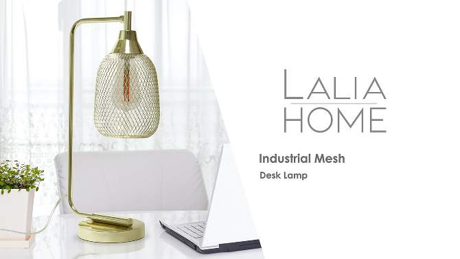  Industrial Mesh Desk Lamp Matte - Lalia Home, 2 of 11, play video