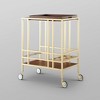 Inspired Home Ron Bar Cart Serving Tray with Caster Frame - 4 of 4
