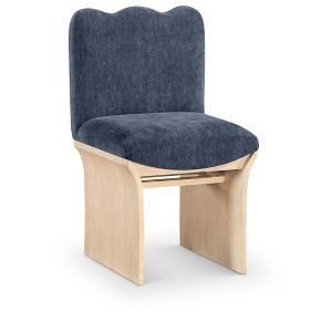 Meridina Furniture,Shaw Navy Chenille Fabric Upholstered Dining Chair - 1 of 4