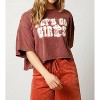 Women's Let's Go Girls Cropped T-Shirt - FANTASTIC FAWN - 4 of 4