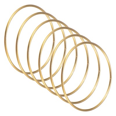 Unique Bargains Metal Electroplated Durable Multipurpose Craft Hoop 6 Pcs