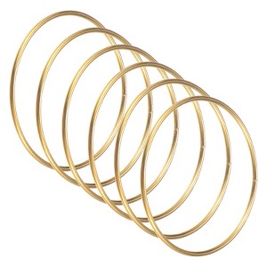 Unique Bargains Metal Electroplated Durable Multipurpose Craft Hoop 6 Pcs - 1 of 4