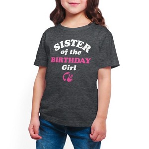 Girls' - Barbie - Sister of The Birthday Girl Short Sleeve Graphic T-Shirt - 1 of 4