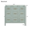 36 Inch Light Green Bathroom Vanity Cabinet Only (Sink Not Included) - image 3 of 4