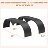 Double Axle Trailer Fenders,2Pcs Tandem Trailer Fender,66"x9.1"x20" Teardrop Enclosed Trailer Fender Replacement,Fenders Fit for 13-15 Inch Wheels - 2 of 4