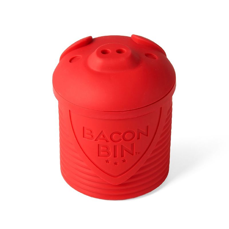 Talisman Designs Silicone Bacon Bin XL Grease Container, 2 cup, Set of 1, Red, 1 of 4