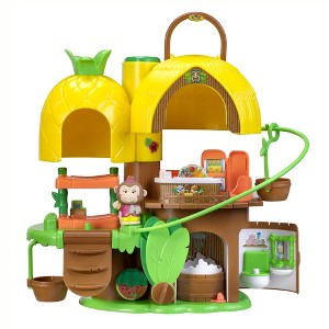 Timber Tots: Tropical House - Treehouse Playset, Monkey Figure, Zipline, Pop-Up - 1 of 4