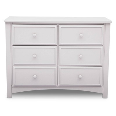 Image of Delta Children 6 Drawer Dresser with Interlocking Drawers - Bianca White