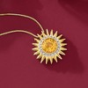 Ross-Simons 2.00 Carat Citrine and .10 ct. t.w. Diamond Sun Pendant Necklace in 18kt Gold Over Sterling - 4 of 4