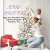 DOMETOUR Pre-lit Snow Flocked Christmas Tree Artificial Xmas Tree with Branch Tips and Warm Incandescent Lights - 4 of 4