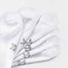 Women's Extended Size Cushioned 6pk Ankle Socks - All In Motion™ White 8-12: Arch Support, Moisture Wicking - 3 of 3