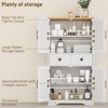 Storage Cabinet with Adjustable Shelves for Bathroom, Living Room, Kitchen Pantry Cabinet - 3 of 4