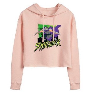 Women's - Teenage Mutant Ninja Turtles - Shredder Cropped Graphic Hoodie - 1 of 3