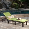GDFStudio Laraine Outdoor Wicker Armless Adjustable Chaise Lounge with Cushion - 2 of 4