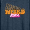 Women's - Barbie - Stacked Weird Barbie Lightweight French Terry Wide Neck Long Sleeve Shirt - 2 of 4