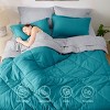 5/7 Pcs Bed in a Bag with Contrast Color Solid Design Bedding Set - 2 of 4