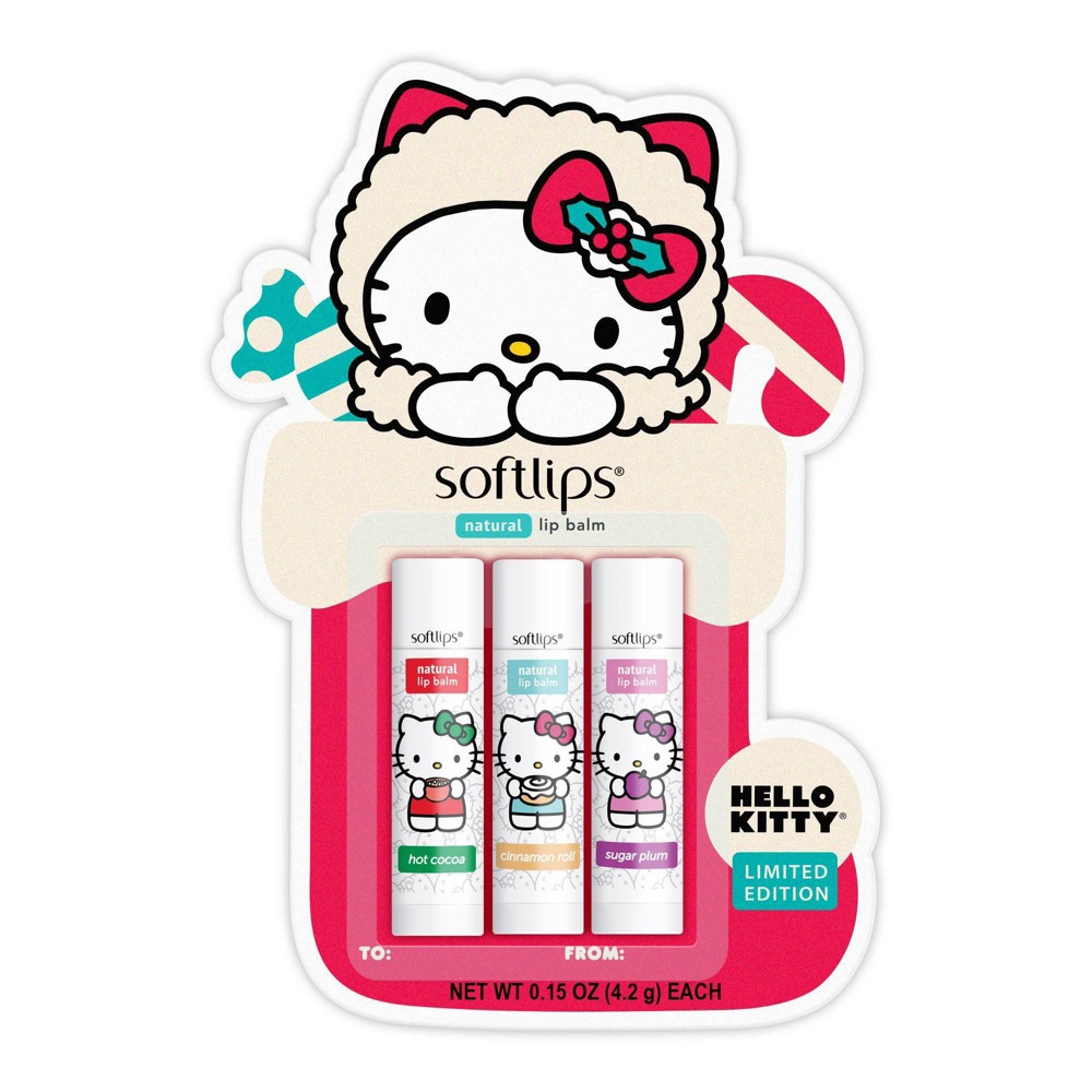 UPC 310742015560 product image for Softlips Hello Kitty Natural Lip Balm Holiday Stocking - 3pk | upcitemdb.com