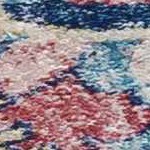 aqua, burgundy, off white, yellow, teal, slate blue