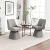 SEYNAR Modern Velvet 360 Degree Swivel Armless Dining chair Set of 2 - 2 of 4