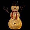 vidaXL Snowman Figure White Fabric 35.4 in Decorative Inlays - 3 of 4
