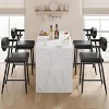 GAOMON Counter Height Bar Stools of 4 with Armrests, 4 Piece Counter Height Bar Stools Set with Back, Upholstered Seat & Metal Footrest - 4 of 4