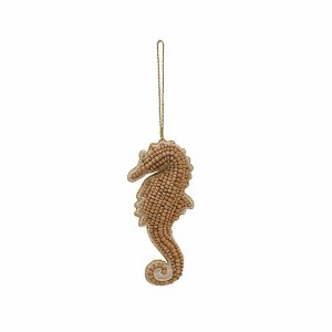 Gallerie II Wood Bead Sea Horse Ornament - 1 of 3