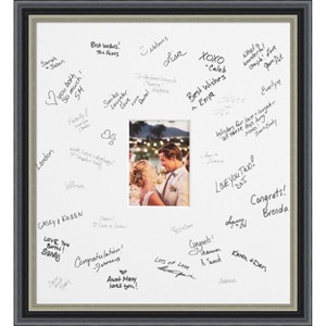 Theo Signature Mat Picture Frame – Guest Book Alternative for Weddings, Graduations, or Retirement – Autograph Photo Mat for Signature Board - 1 of 4