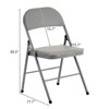 Sevobal Outdoor Portable Chairs 4PCS Foldable Soft Cushion Chair Set with PVC Seat for Living Room and Reception, Gray, 15.75"*17.72"*30.71" - 3 of 4