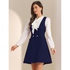 INSPIRE CHIC Women's Double Breasted Decor A-Line Pinafore Suspender Dress - 4 of 4