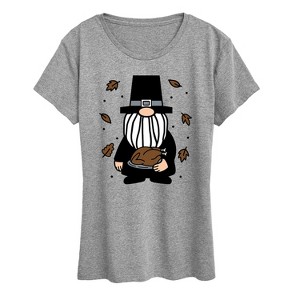 Women's - Instant Message - Pilgrim Gnome Short Sleeve Graphic T-Shirt - 1 of 4