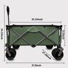 Grungis Park Garden Wagon Cart,Shopping Cart with Wheels,Utility Cart for Camping,Shopping - 3 of 4
