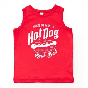 The Juniper Shop Makes Me Want A Hot Dog Real Bad Solid Youth Tank Top - 1 of 4