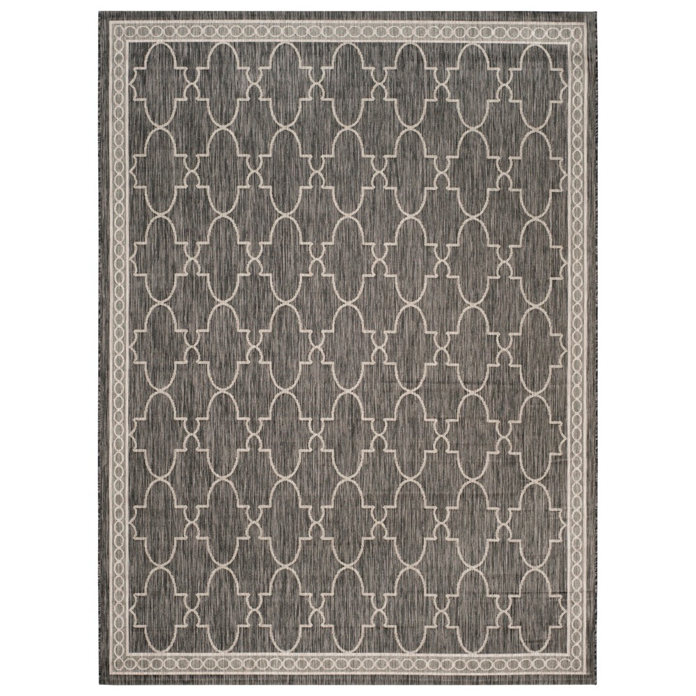 Brielle Rectangle 8' X 11' Outdoor Rug - Black / Beige - Safavieh