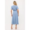 WEST K Women's Georgia Knee-length Faxu Wrap Knit Dress - 3 of 4