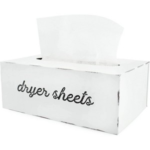 AuldHome Design Farmhouse Dryer Sheet Dispenser; Countertop Enamelware Fabric Softener Sheet Holder for Laundry Room - 1 of 4