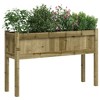 vidaXL Garden Planter with Legs 43.3"x12.2"x27.6" Impregnated Wood Pine - 4 of 4