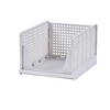 VECELO 4-Tier Plastic Closet Shelf Organizer, Stackable Sweater Storage Closet Drawers, Foldable Wardrobe Organizer, Gray - 2 of 4