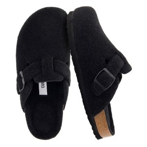 CUSHIONAIRE Hana Womens Clogs | Comfortable Vegan Suede Clogs for Women | Slip On Potato Shoes with Cork Footbed & Arch Support | Memory Foam - 1 of 4